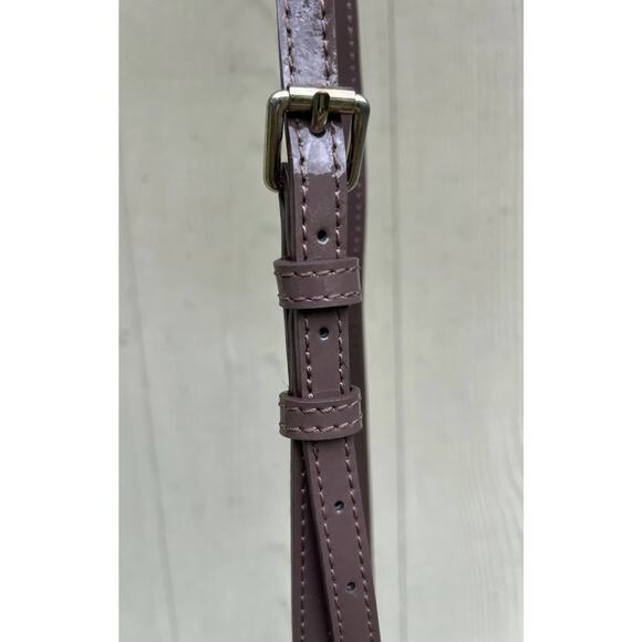 Dooney & Bourke Trixie Patent Leather Crossbody Purse Bag Mink - Picture 5 of 8